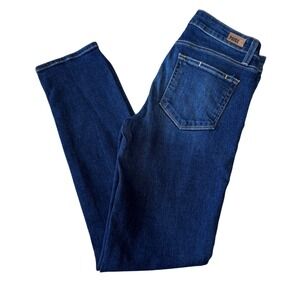 Paige Skyline Ankle Peg Jeans Dark Wash Denim Slim Fit Made in USA Size 27